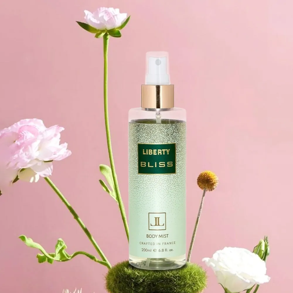 Liberty Luxury Bliss Body Mist for Men & Women Long Lasting Aquatic Fragrance Travel Friendly Perfume Body Spray Crafted in France 200ml