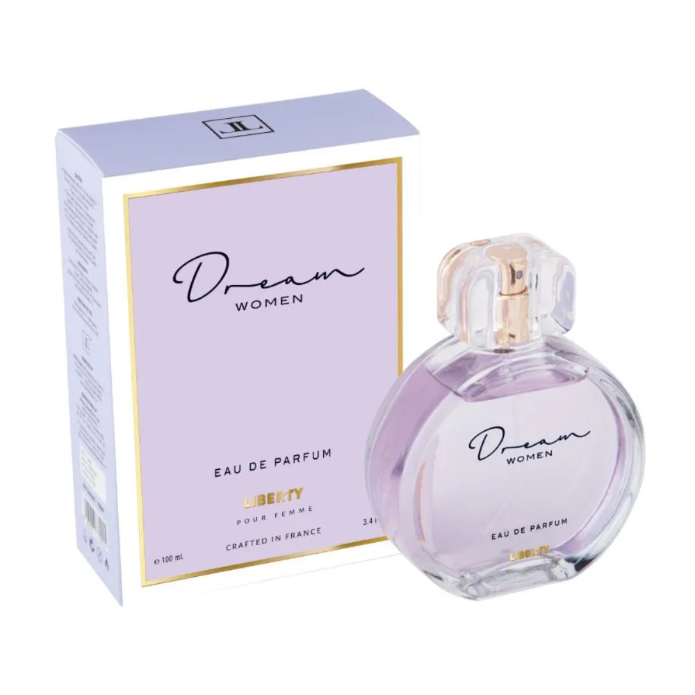 Liberty Luxury Dream Perfume for Women (100ml/3.4Oz), Eau De Parfum (EDP), Crafted in France, Long Lasting Smell, Soft Floral notes.