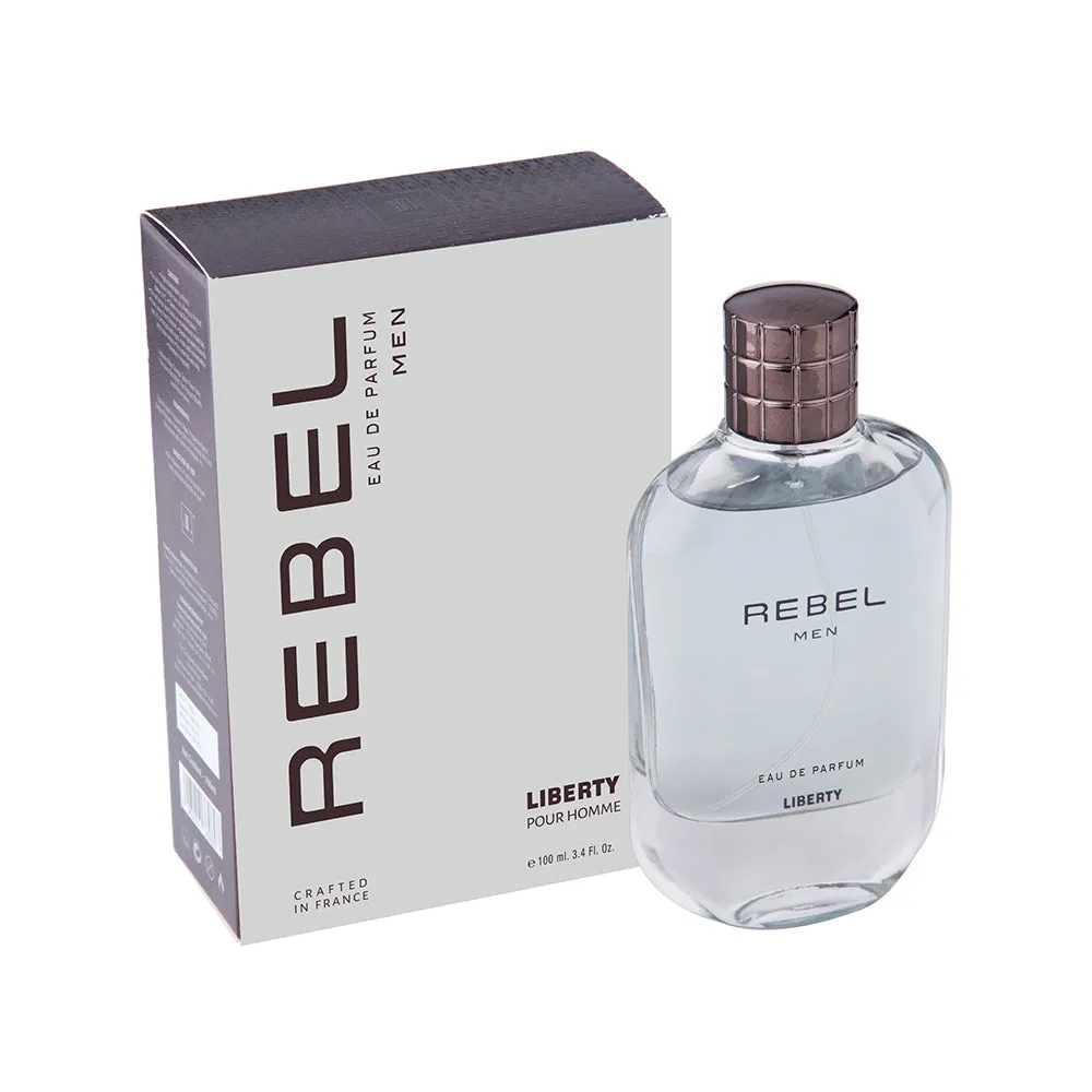 Liberty Luxury Rebel Perfume for Men (100ml/3.4Oz), Eau De Parfum (EDP), Crafted in France, Long Lasting Smell, Aromatic notes.