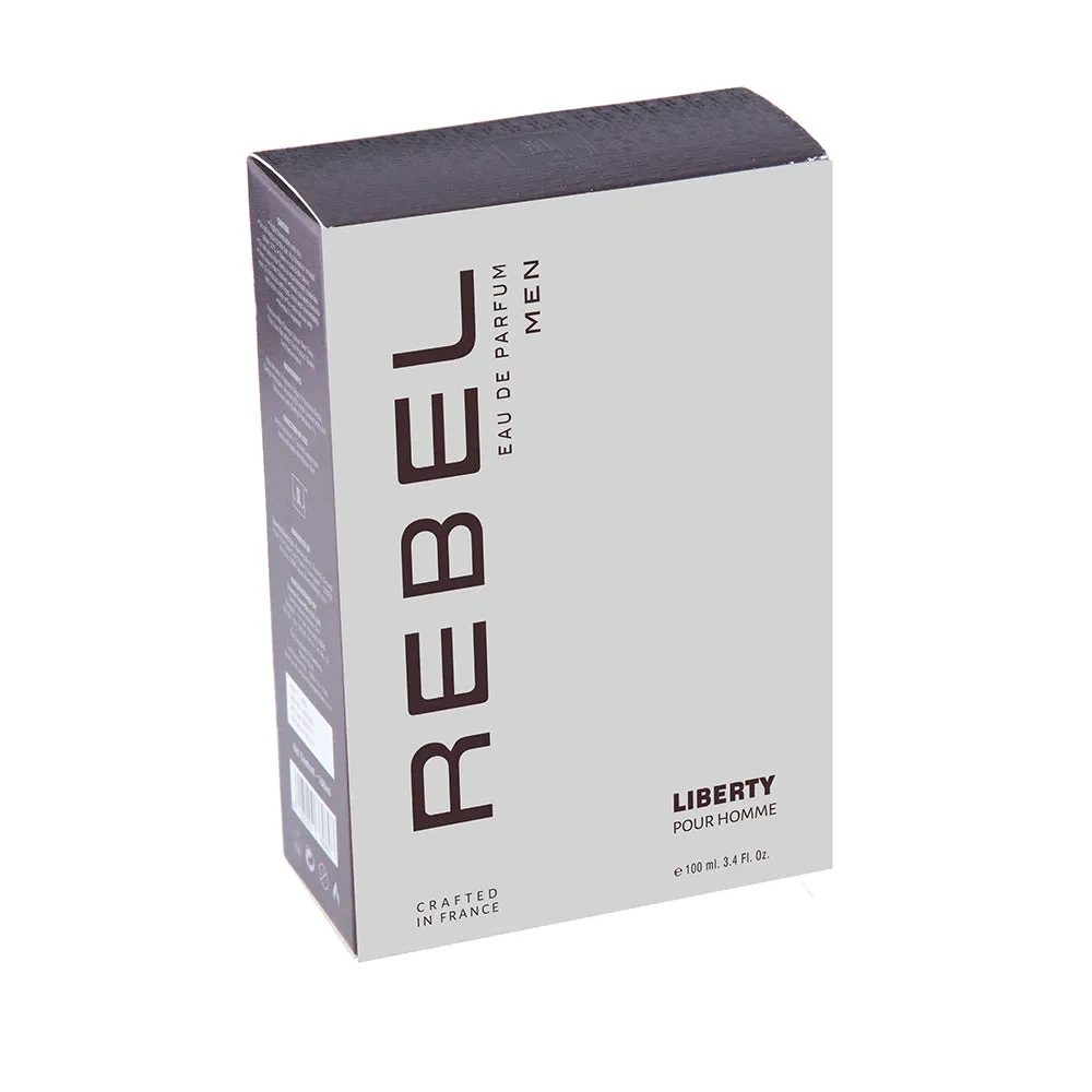 Liberty Luxury Rebel Perfume for Men (100ml/3.4Oz), Eau De Parfum (EDP), Crafted in France, Long Lasting Smell, Aromatic notes.