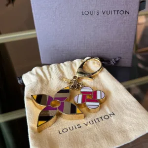 LOUIS VUITTON Enamel Pop Flowers Bag Charm
