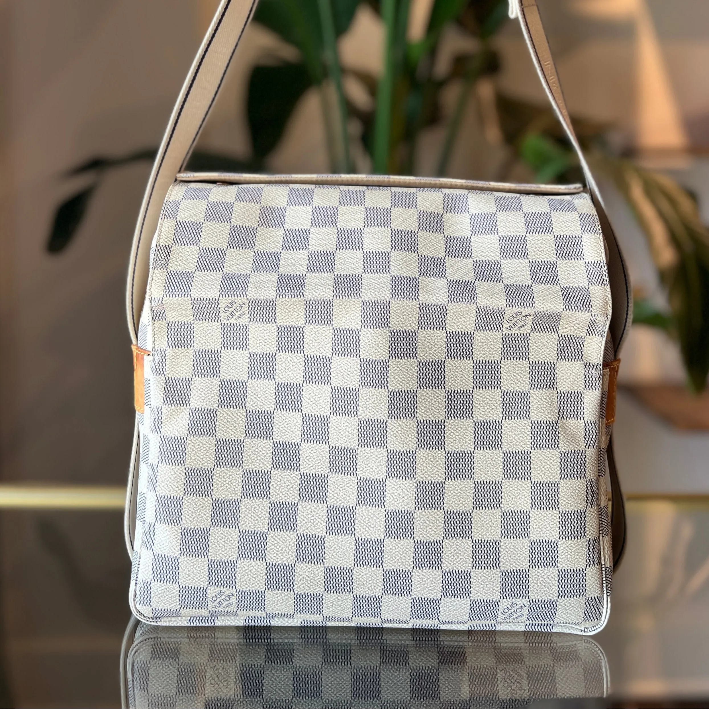 LOUIS VUITTON Naviglio Damier Azur Shoulder Bag