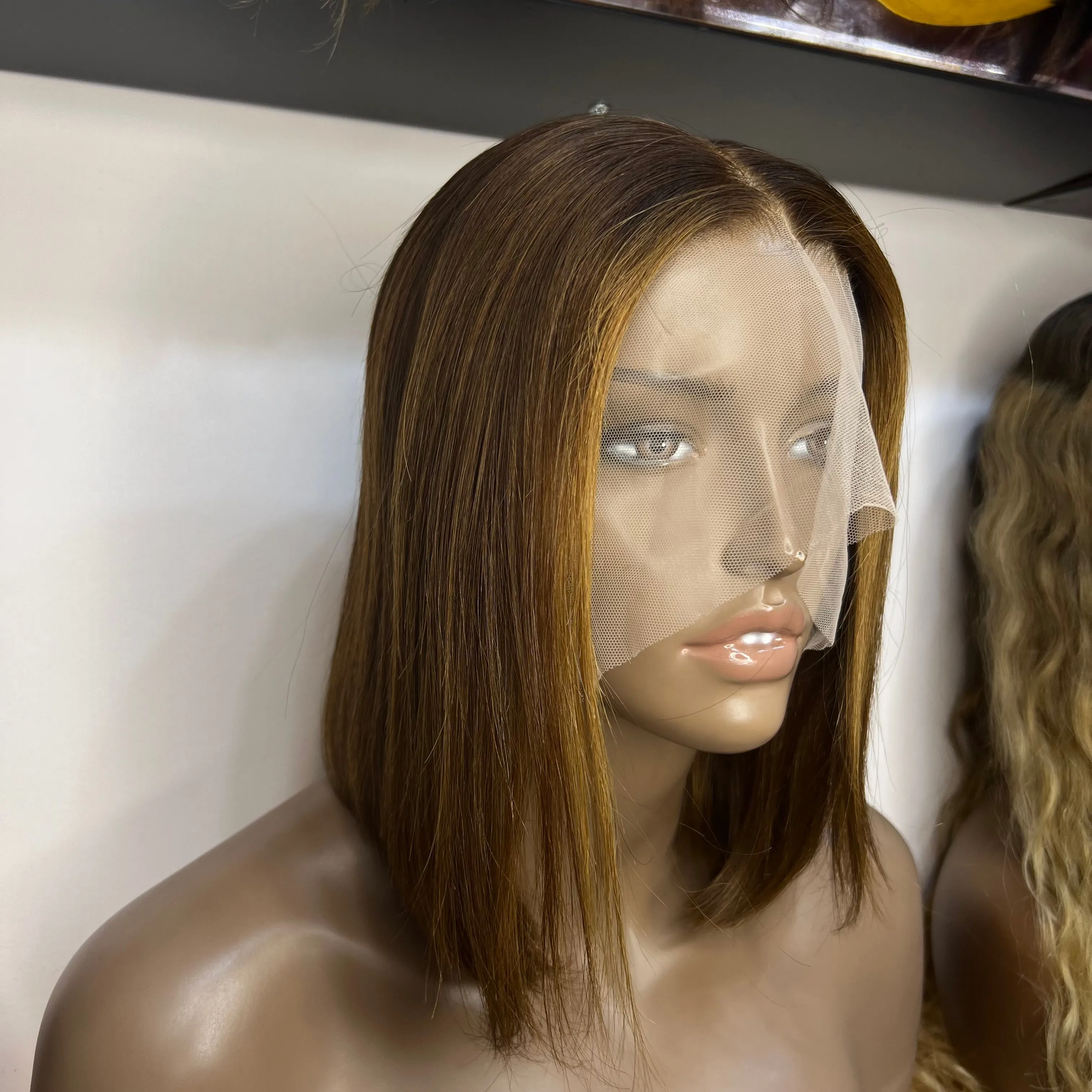 Luxury Brown Custom Colour - 10" inch Frontal Lace Wig - HD Lace 175