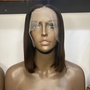 Luxury Brown Custom Colour - 10" inch Frontal Lace Wig - HD Lace 42