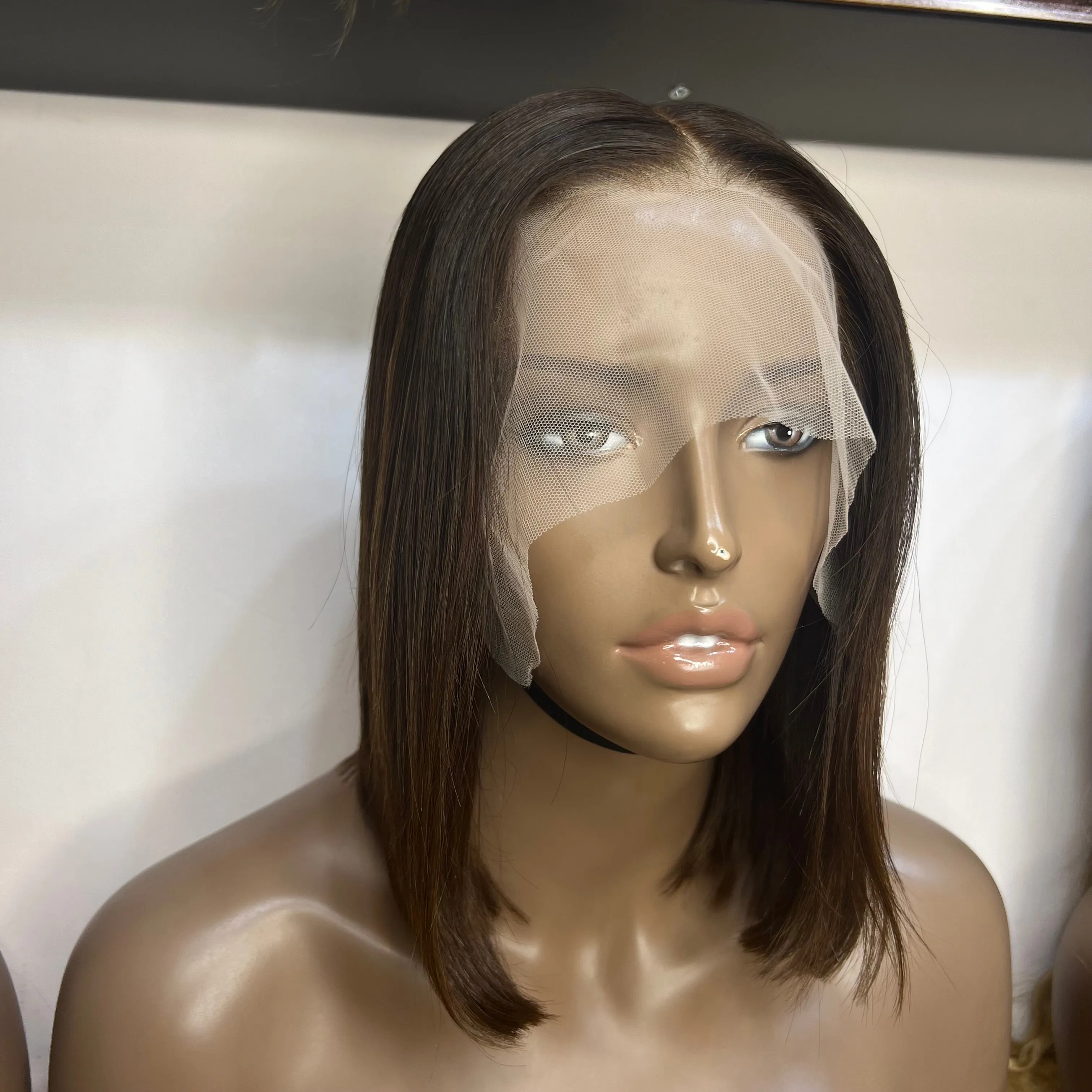 Luxury Brown Custom Colour - 10" inch Frontal Lace Wig - HD Lace 42