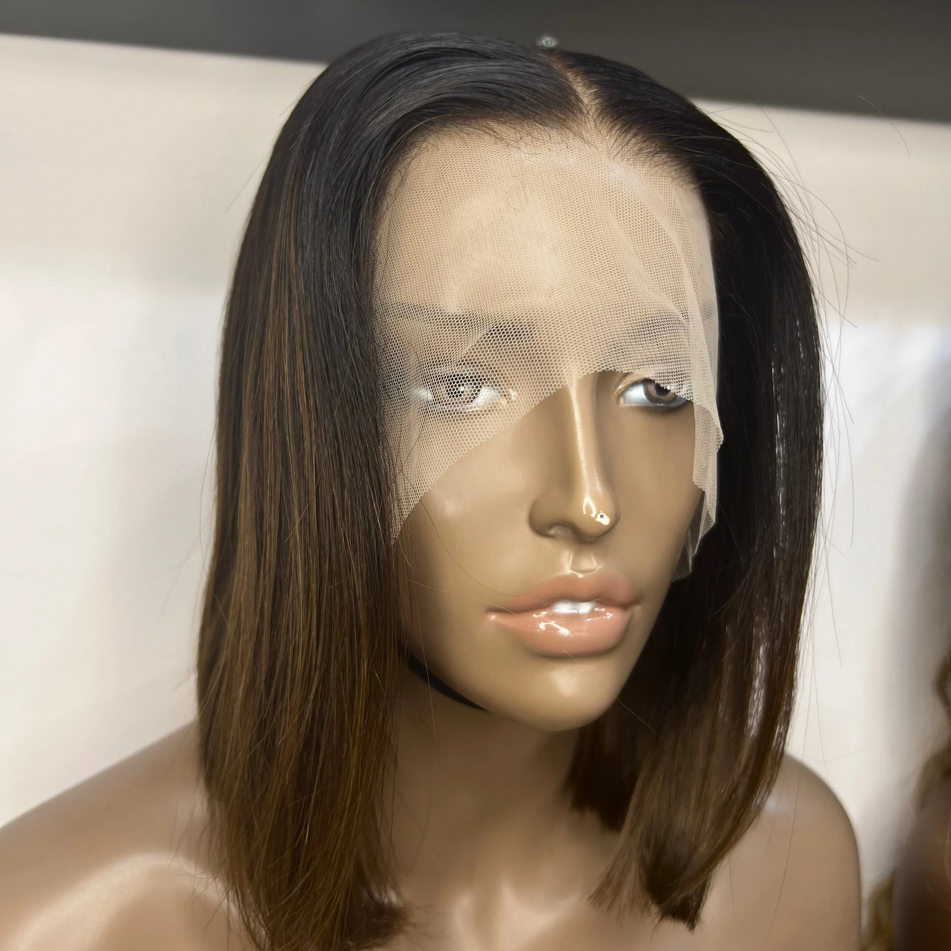 Luxury Brown Custom Colour - 10" inch Frontal Lace Wig - HD Lace SP130