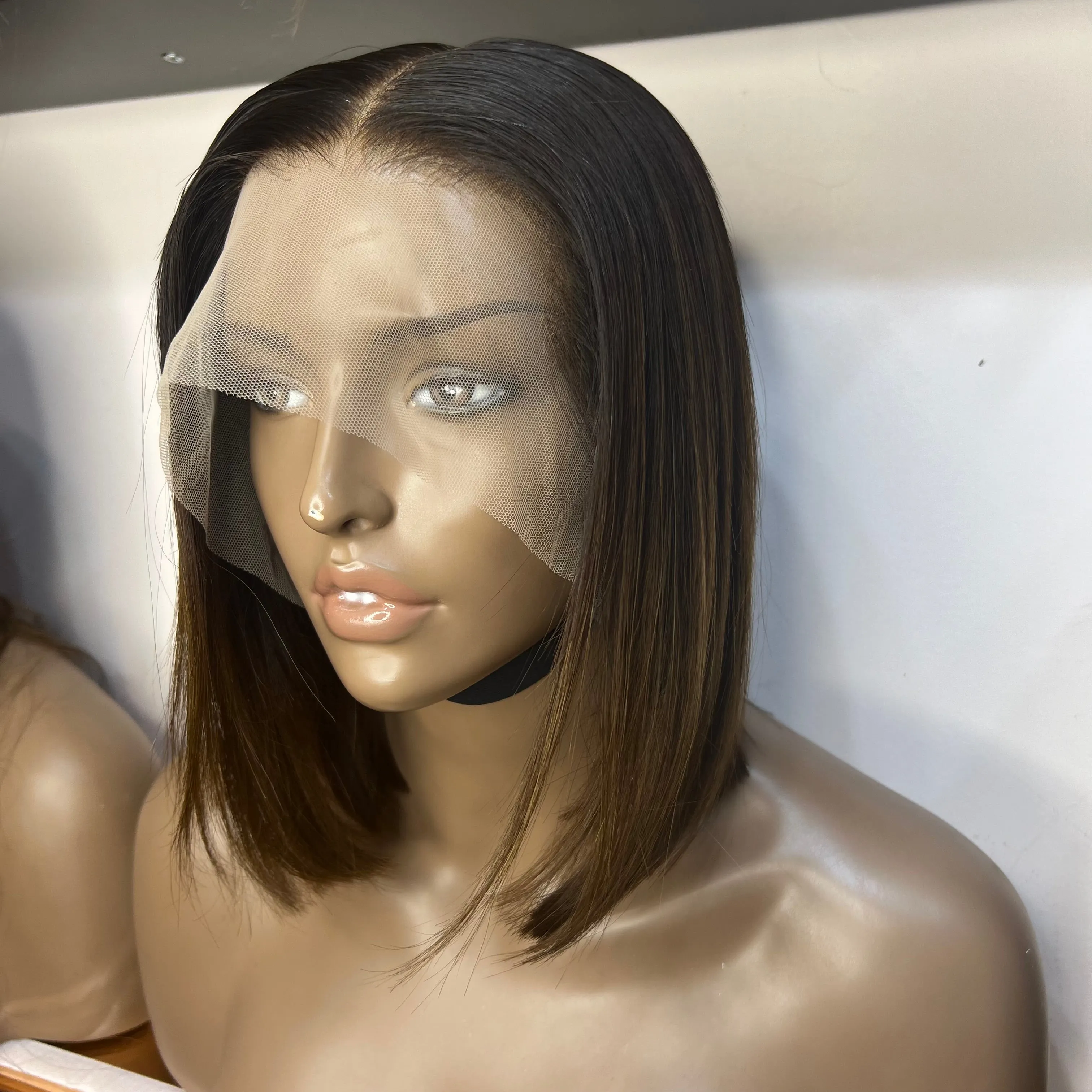 Luxury Brown Custom Colour - 10" inch Frontal Lace Wig - HD Lace SP130