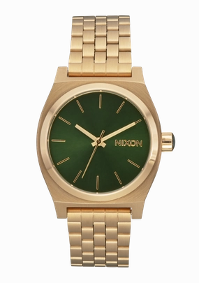 Medium Time Teller - Gold / Green Sunray