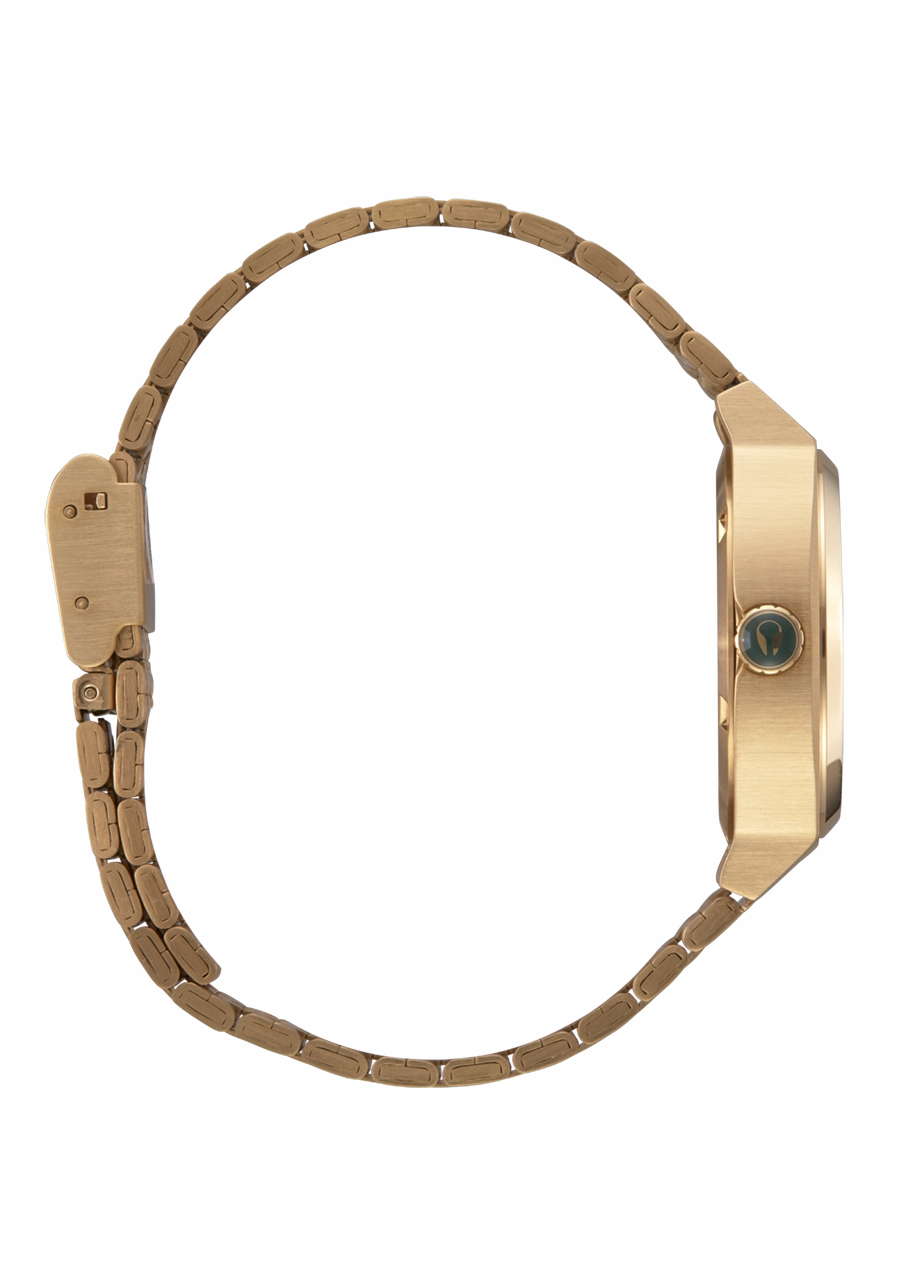 Medium Time Teller - Gold / Green Sunray