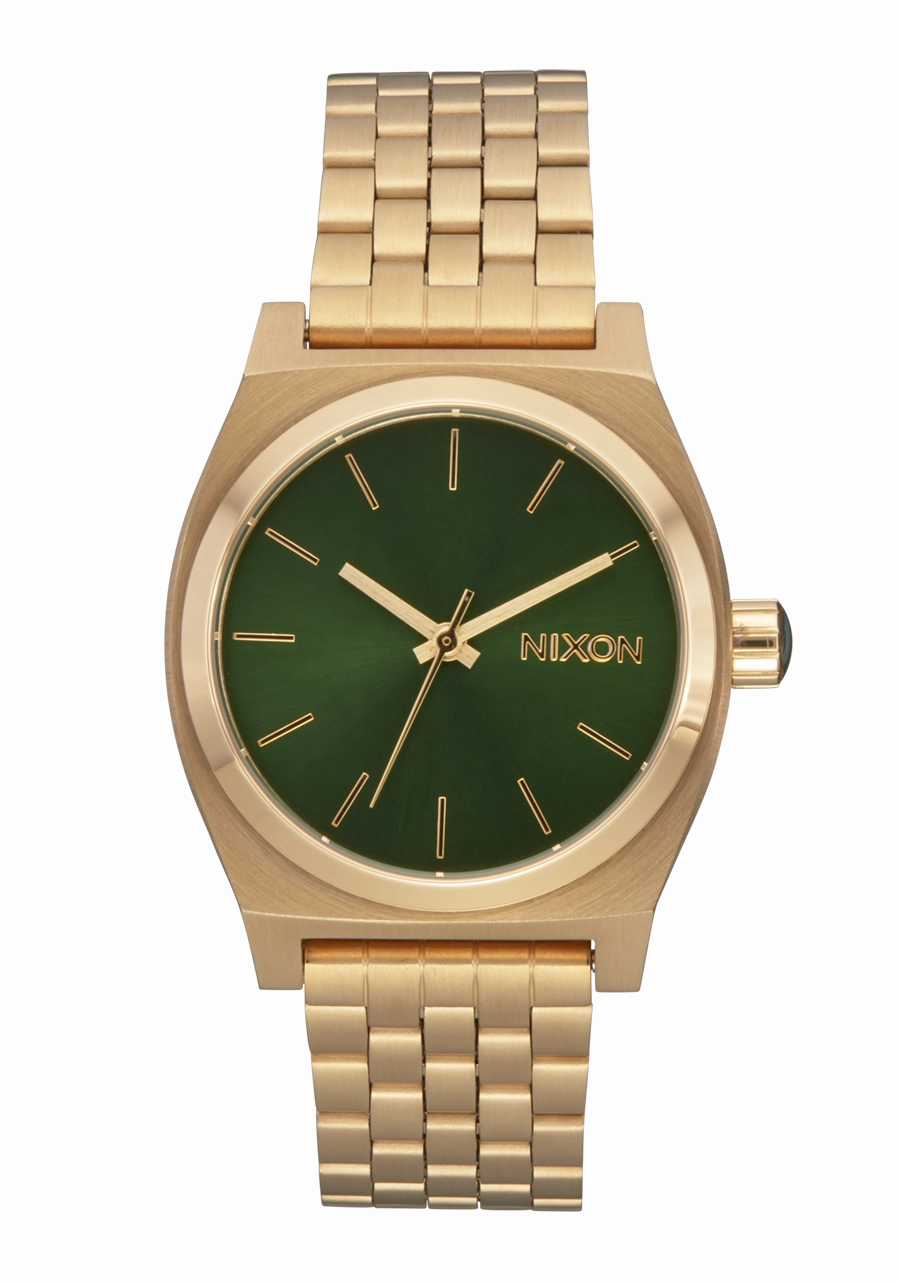 Medium Time Teller - Gold / Green Sunray