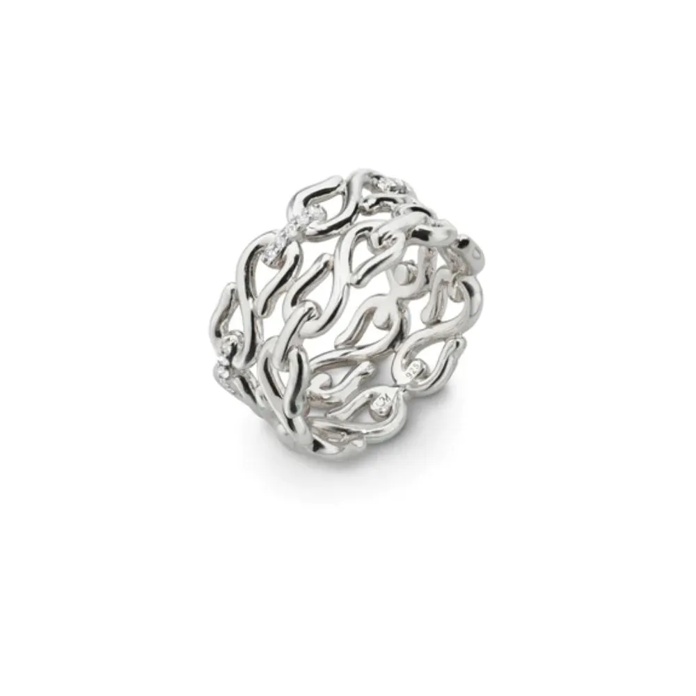 MRK Sterling Silver Double Infinity Stackable Ring