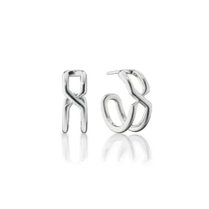 MRK The Symbol  Sterling Silver Infinity Hoop Earrings
