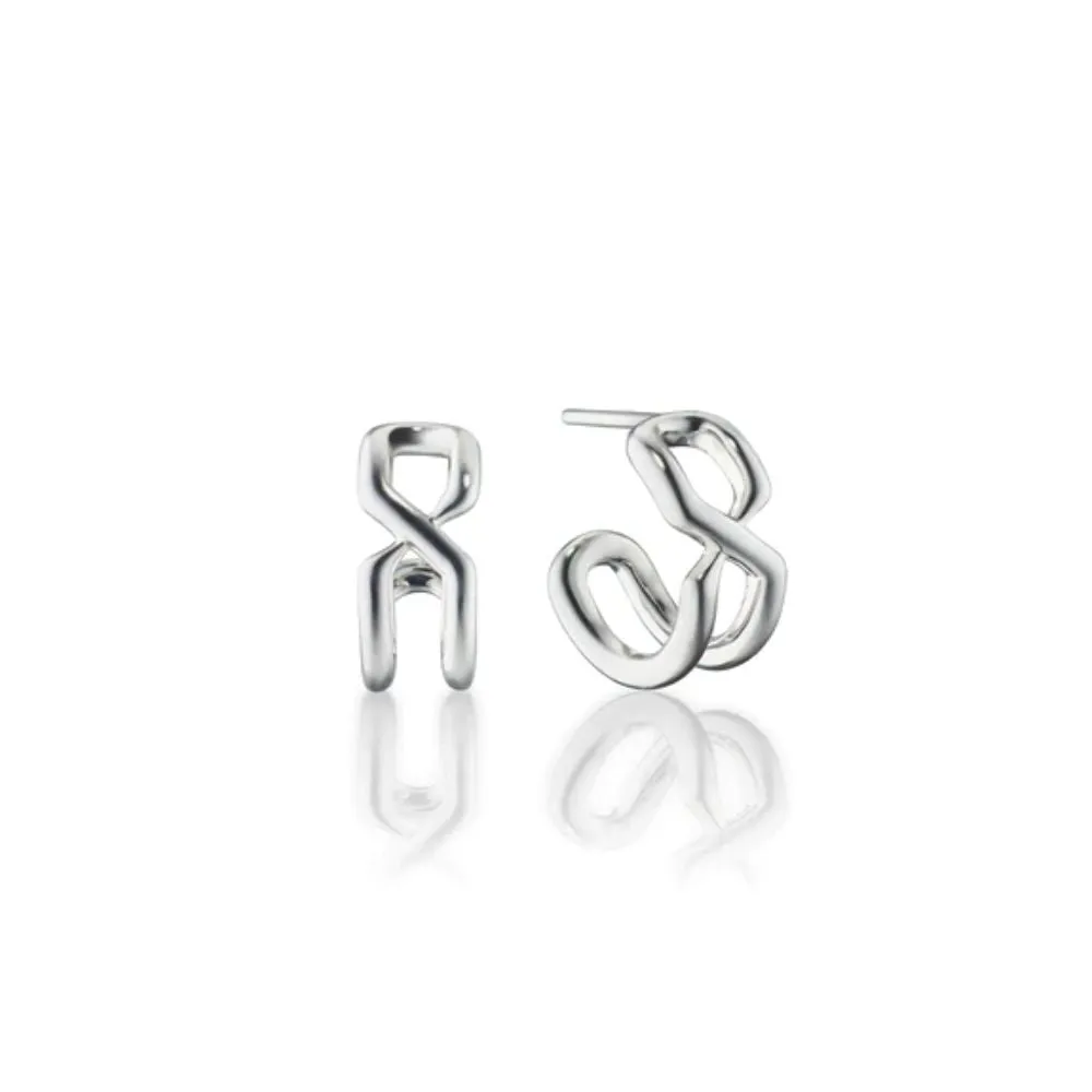 MRK The Symbol  Sterling Silver Infinity Hoop Earrings