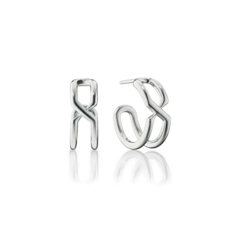 MRK The Symbol  Sterling Silver Infinity Hoop Earrings