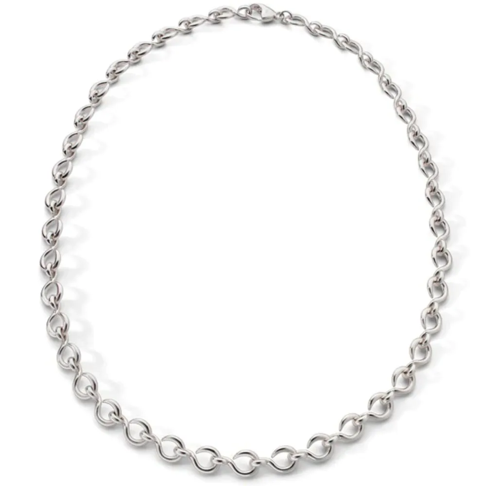 MRK The Twist Sterling Silver Midi Infinity Necklace