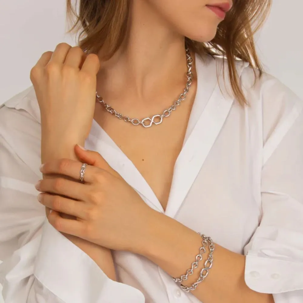 MRK The Twist Sterling Silver Petite Infinity Bracelet