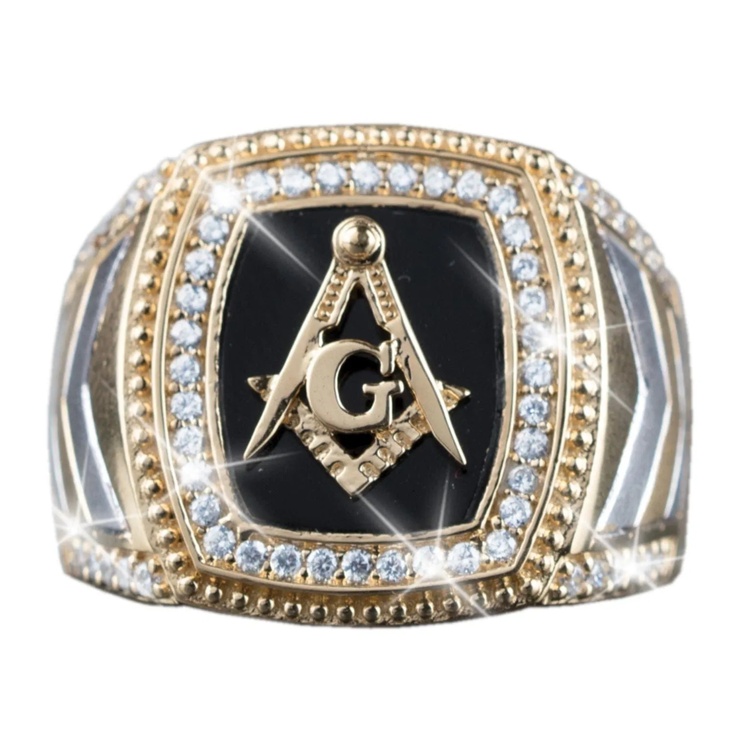 Onyx Masonic Ring