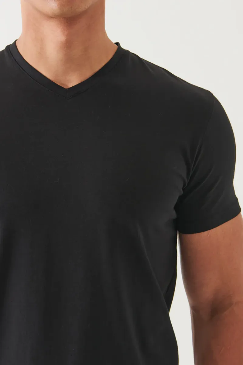 Pima Cotton Stretch V-Neck