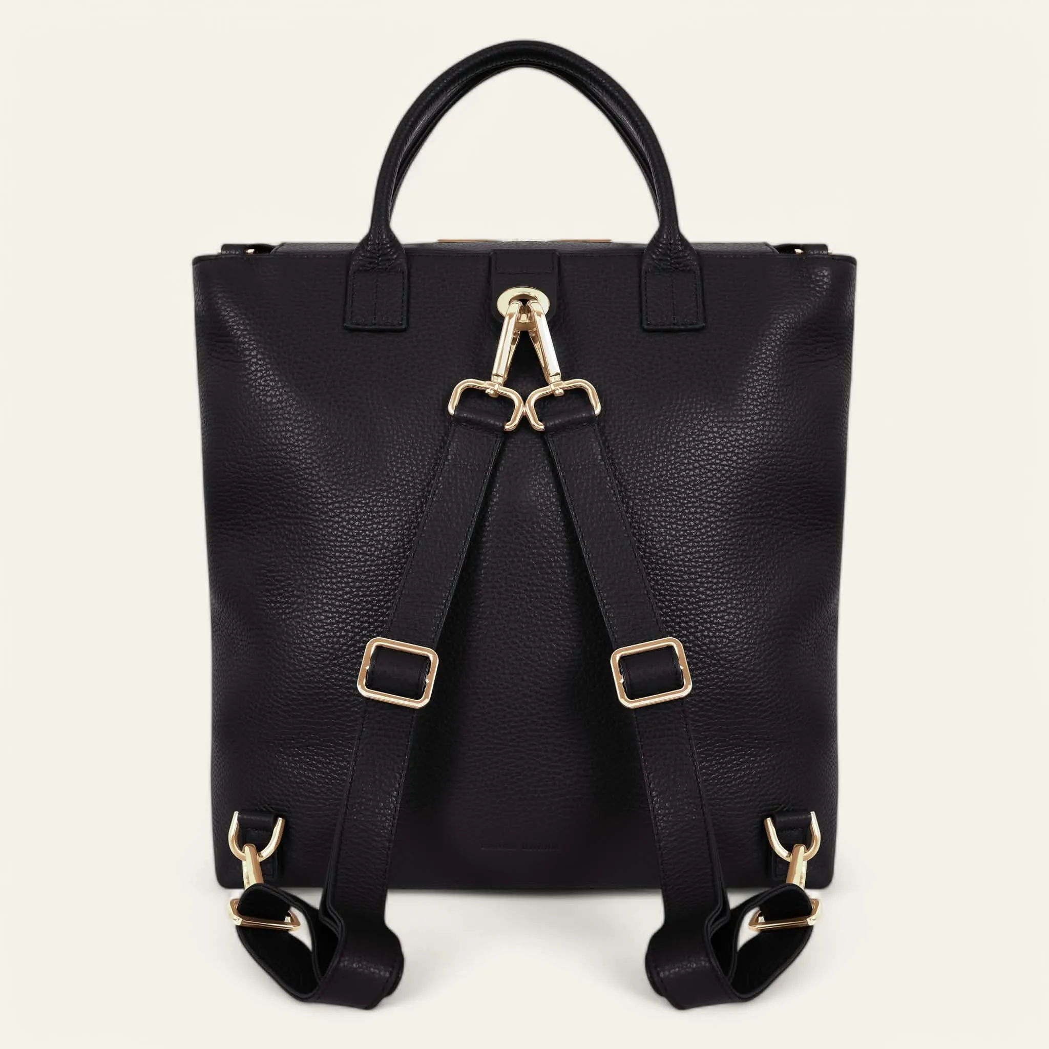 Poppy Backpack | Black with Gold hardware