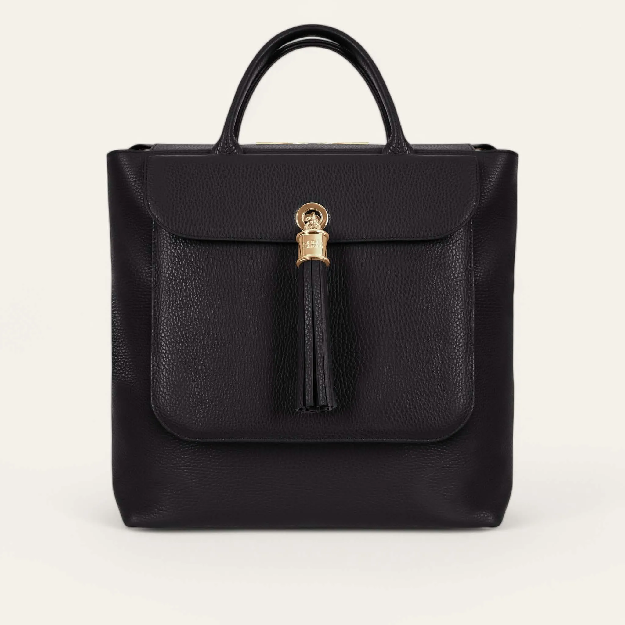 Poppy Backpack | Black with Gold hardware