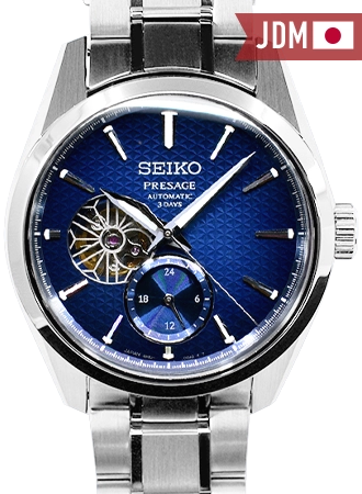 Presage Automatic Sharp Edged Open-Heart Aitetsu Blue Ref. SARJ003