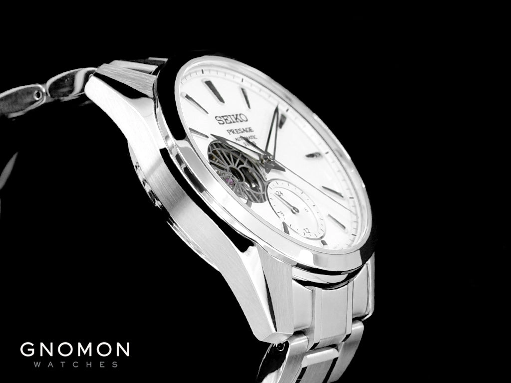 Presage Automatic Sharp Edged Open-Heart Shironeri White Ref. SARJ001