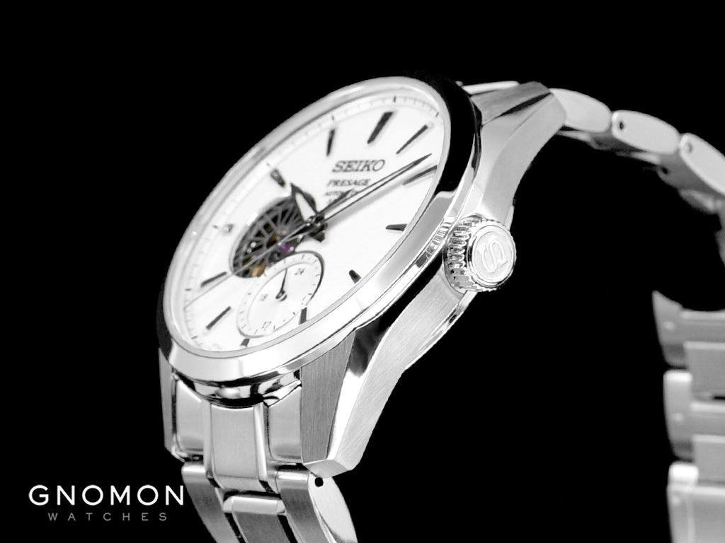 Presage Automatic Sharp Edged Open-Heart Shironeri White Ref. SARJ001