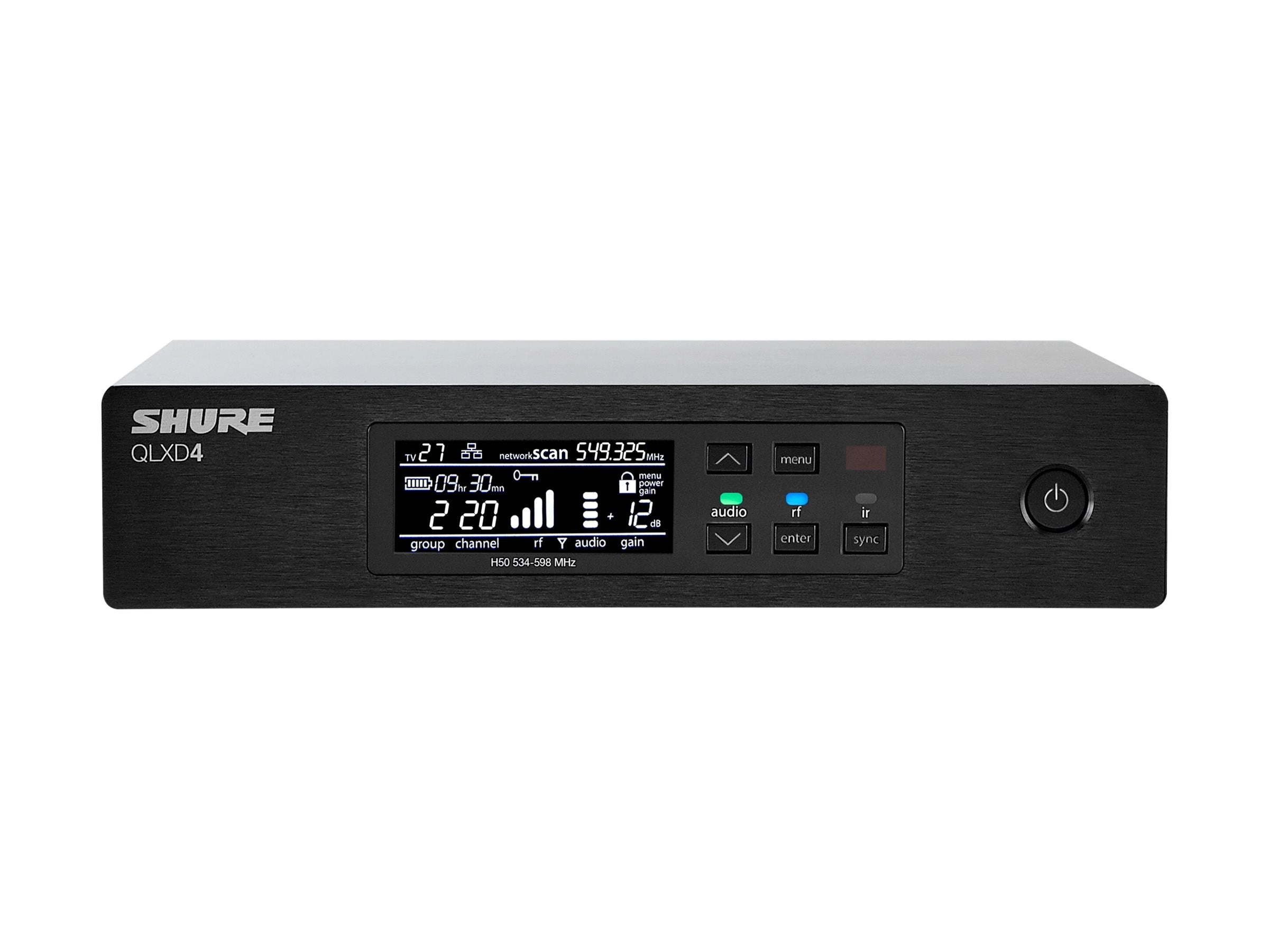 Shure QLXD4 - Wireless audio receiver for wireless microphone system QLXD4=-H50