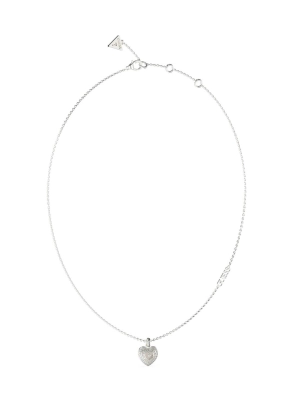 Silver Amami Crystal Heart Necklace