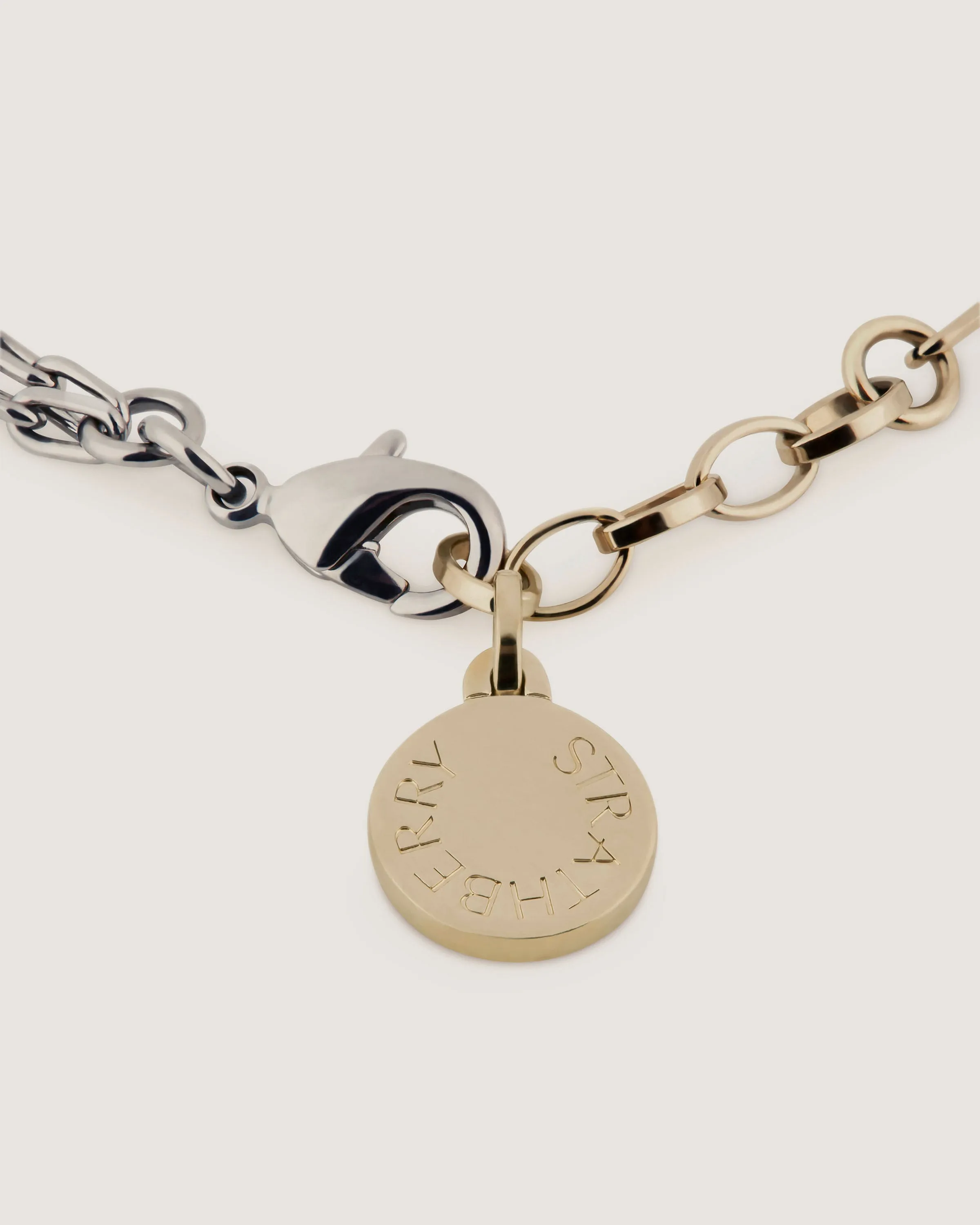 T Bar Dual Chain Bracelet - Gold/Silver