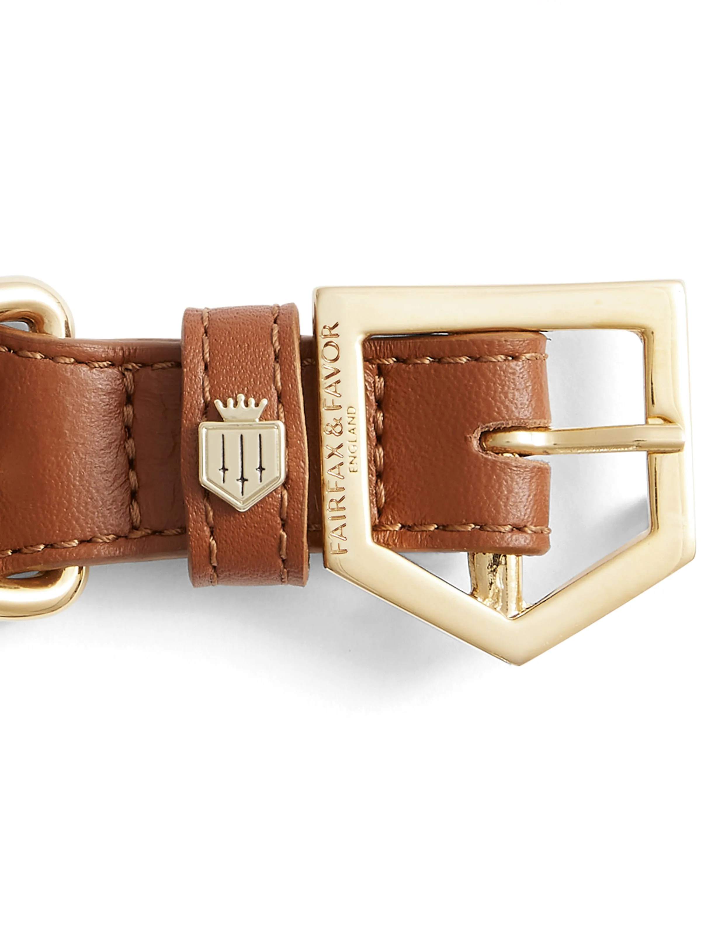 Tetbury Dog Collar - Tan & Navy