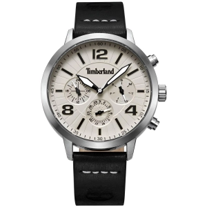 Timberland Men's Watch - Dress Sport Beige Dial Black Strap Day-Date | TDWGF2182202