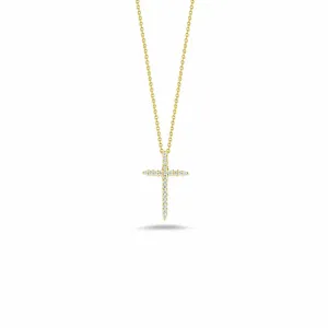 Tiny Treasures Sliver Diamond Cross Pendant