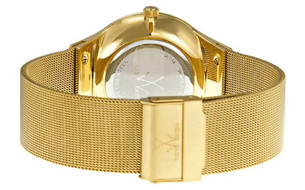 ToyWatch Mesh Gold Tone Stainless Steel Mens Watch MH10GD