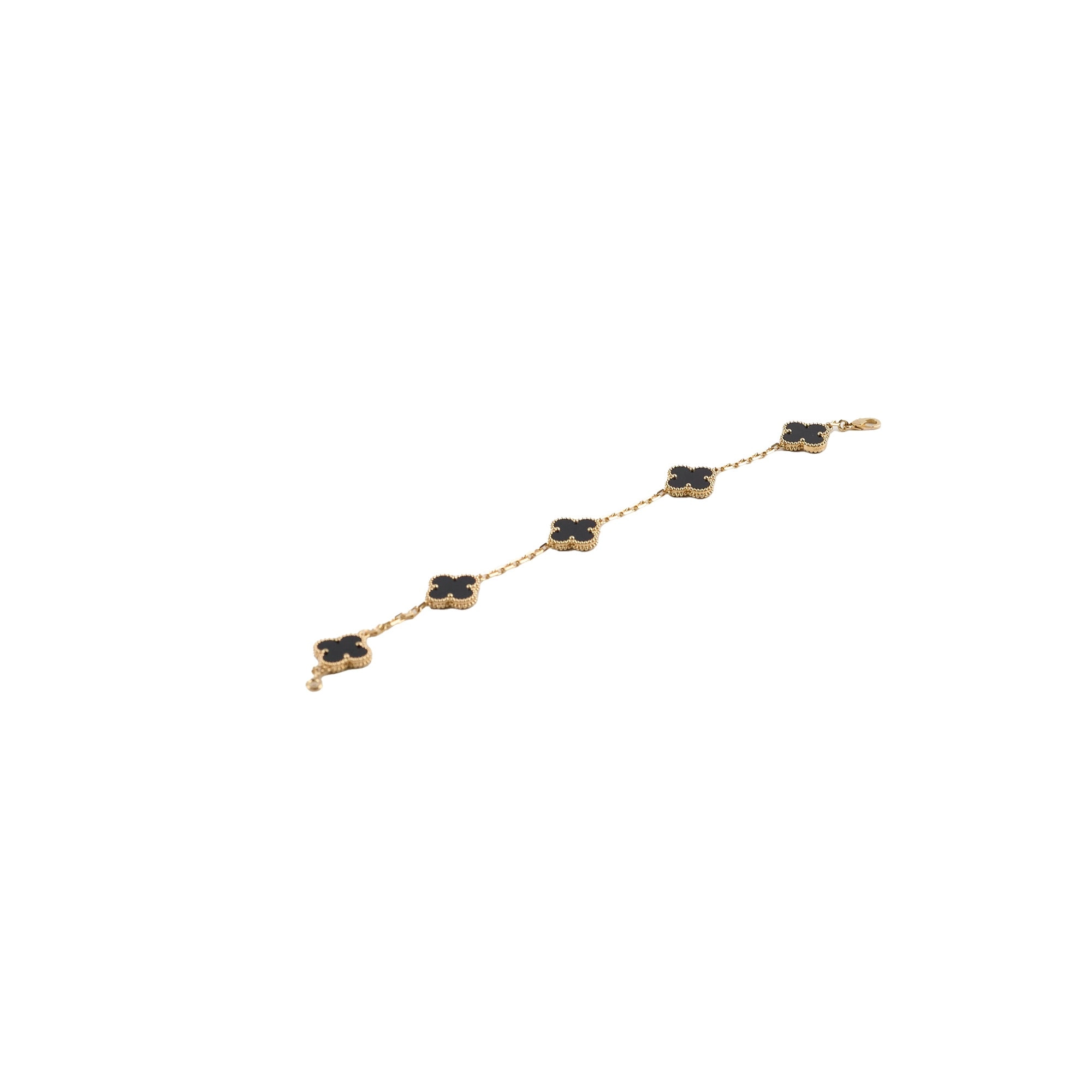 Van Cleef & Arpels Vintage 5 Motifs Alhambra Bracelet Onyx