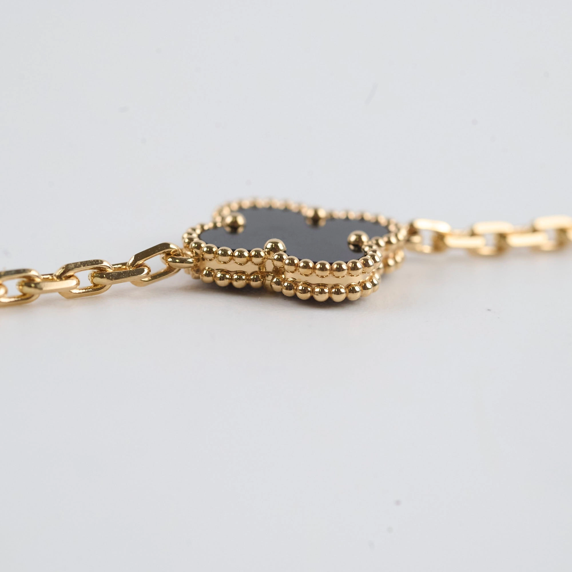 Van Cleef & Arpels Vintage 5 Motifs Alhambra Bracelet Onyx