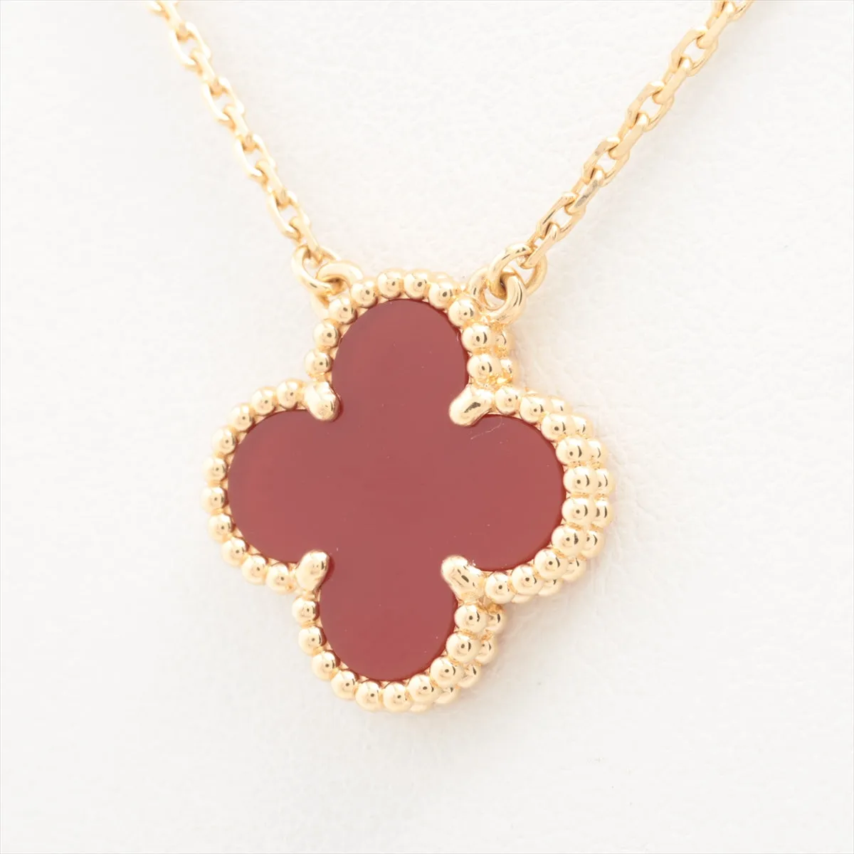 Van Cleef & Arpels Vintage Alhambra Carnelian Necklace 2023