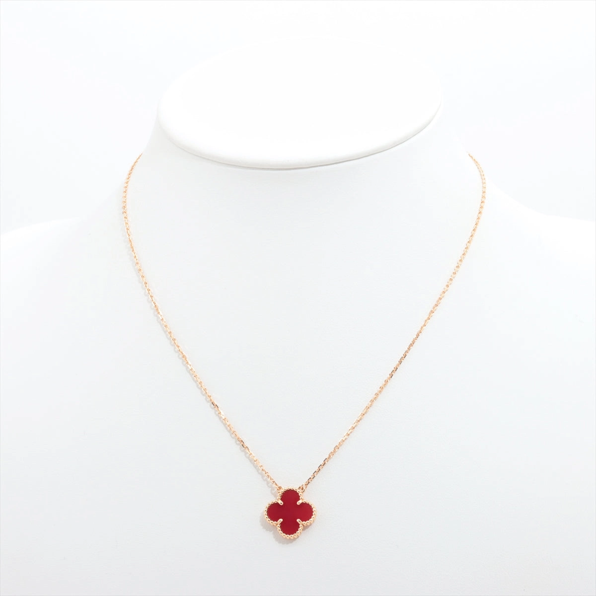 Van Cleef & Arpels Vintage Alhambra Carnelian Necklace - April 2022