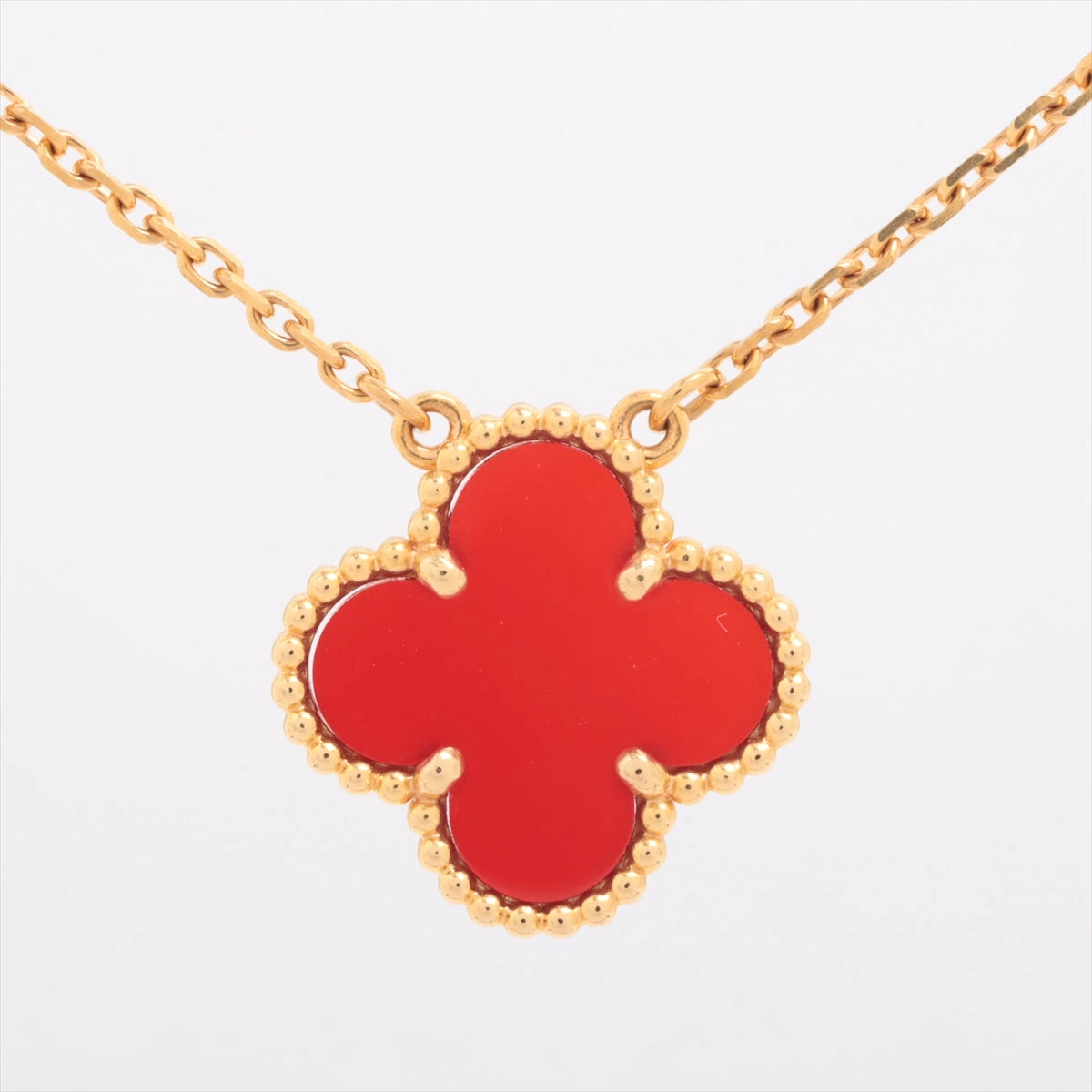 Van Cleef & Arpels Vintage Alhambra Carnelian Necklace