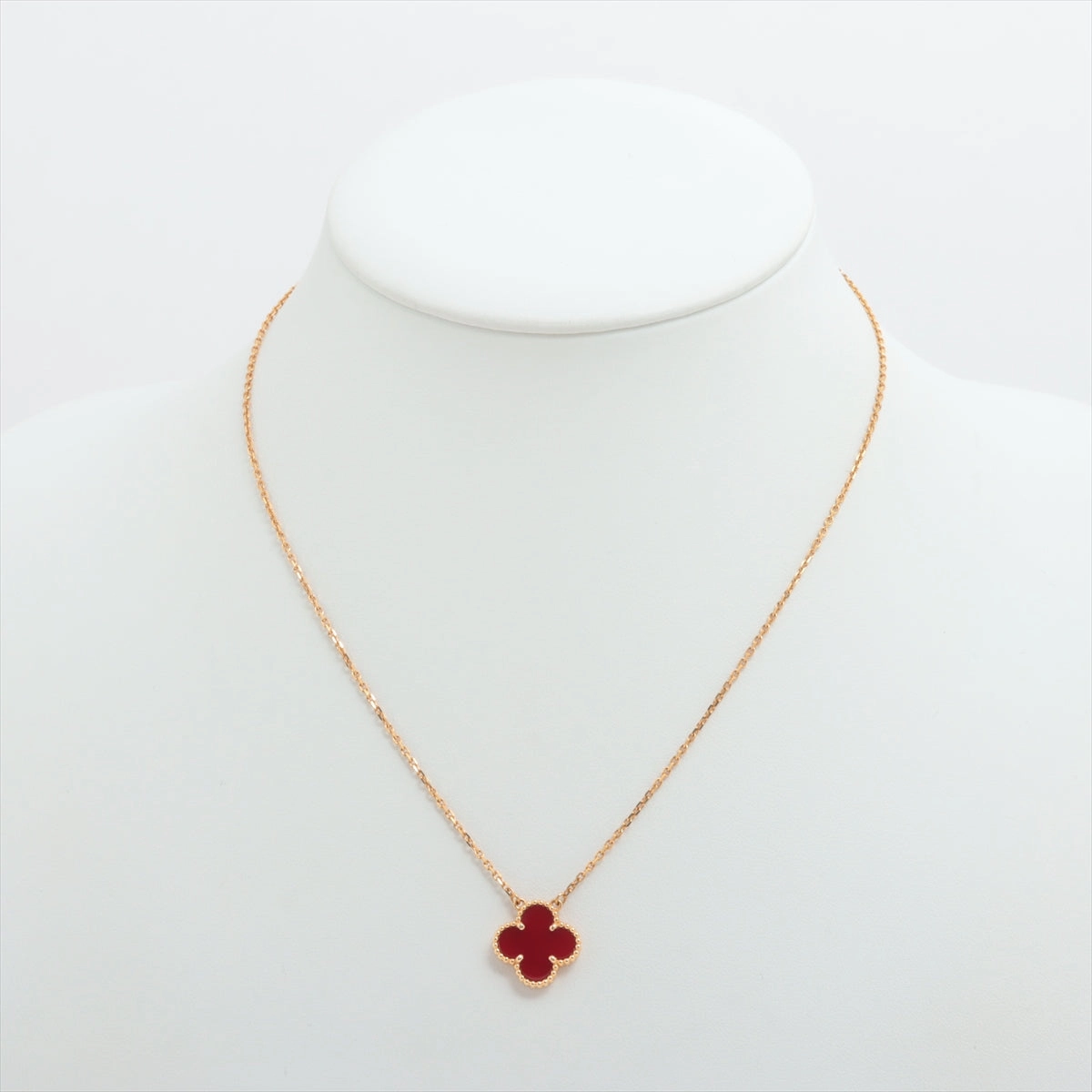 Van Cleef & Arpels Vintage Alhambra Carnelian Necklace