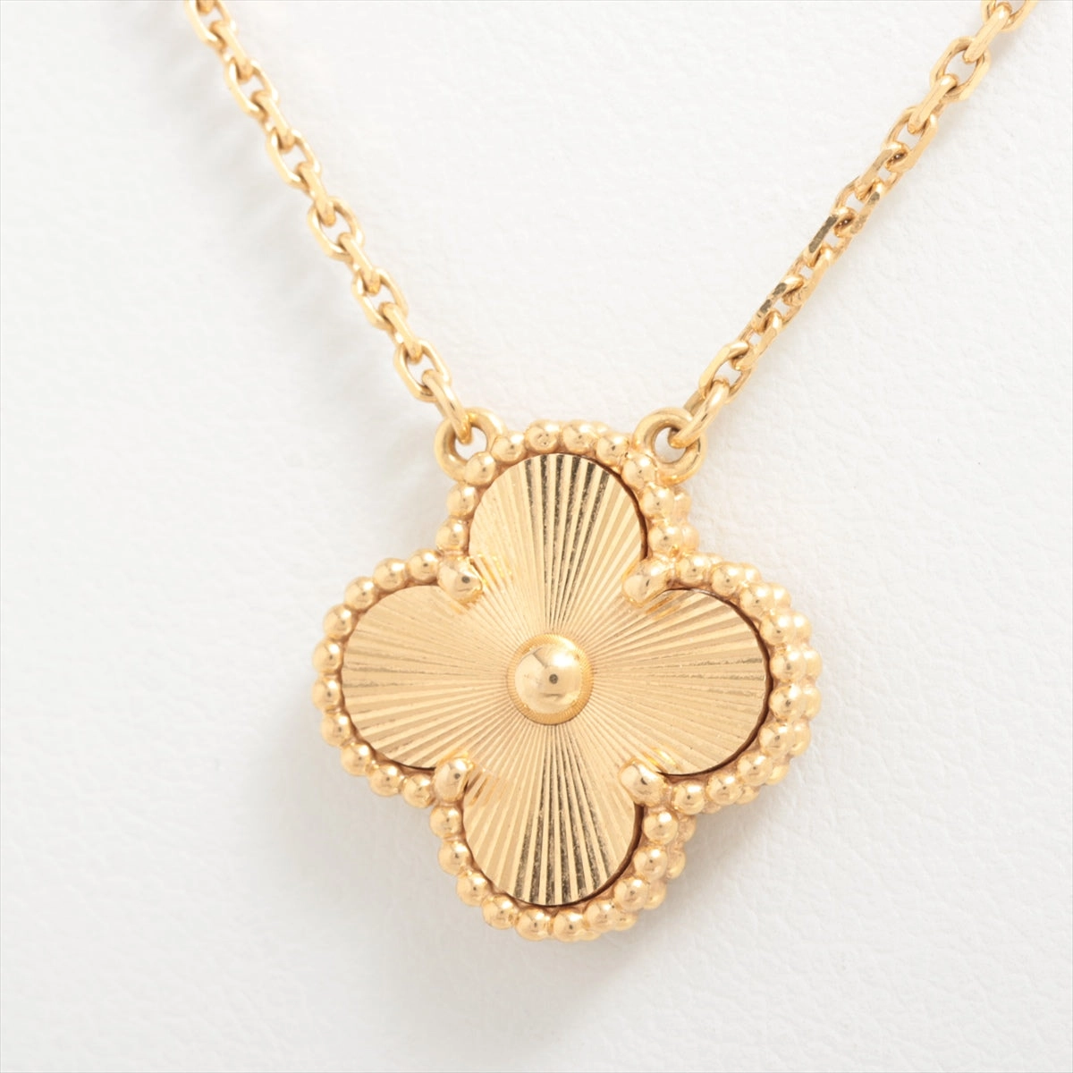 Van Cleef & Arpels Vintage Alhambra Guilloche Necklace