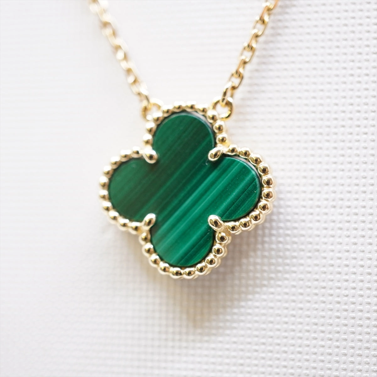 Van Cleef & Arpels Vintage Alhambra Malachite Necklace