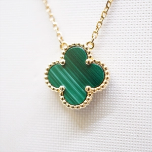Van Cleef & Arpels Vintage Alhambra Malachite Necklace