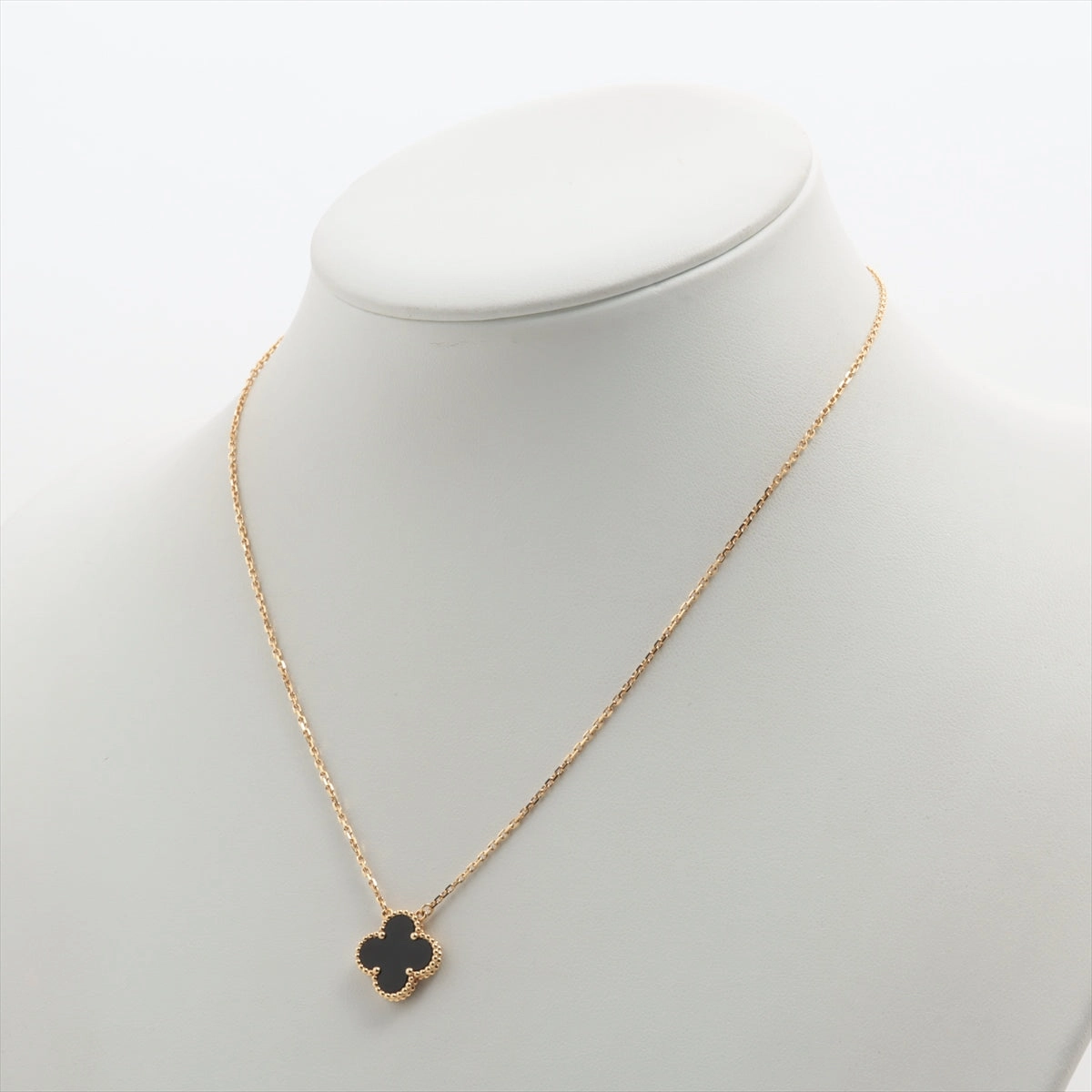 Van Cleef & Arpels Vintage Alhambra Onyx Necklace