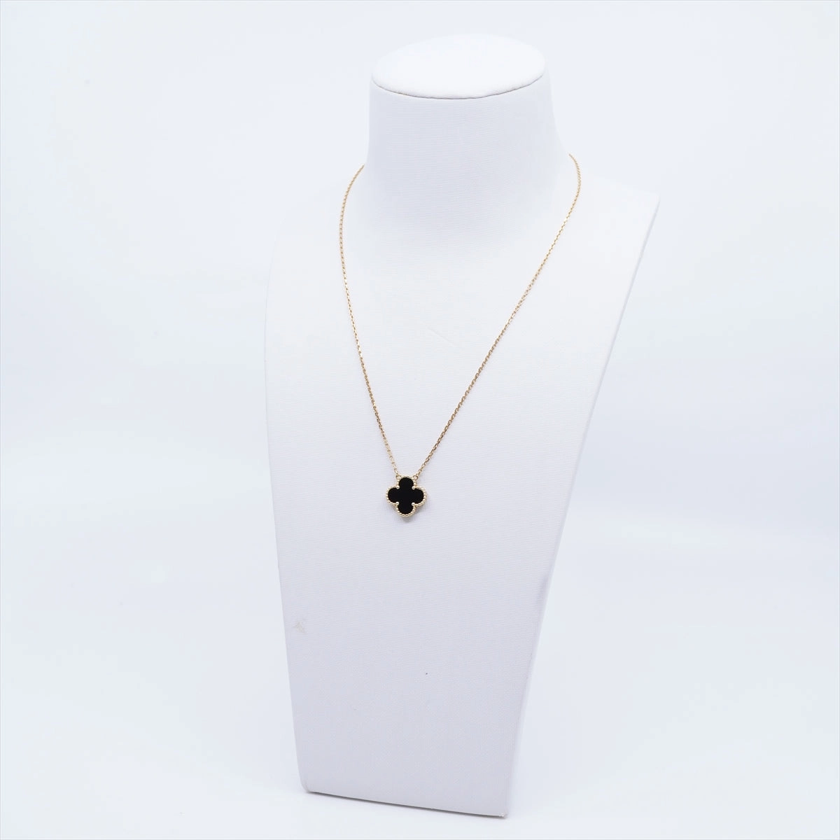 Van Cleef & Arpels Vintage Alhambra Onyx Necklace
