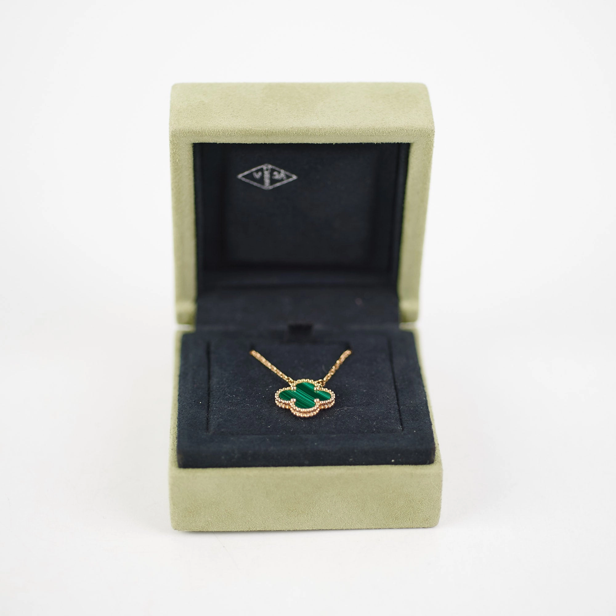 Van Cleef & Arpels Vintage Malachite Alhambra Necklace
