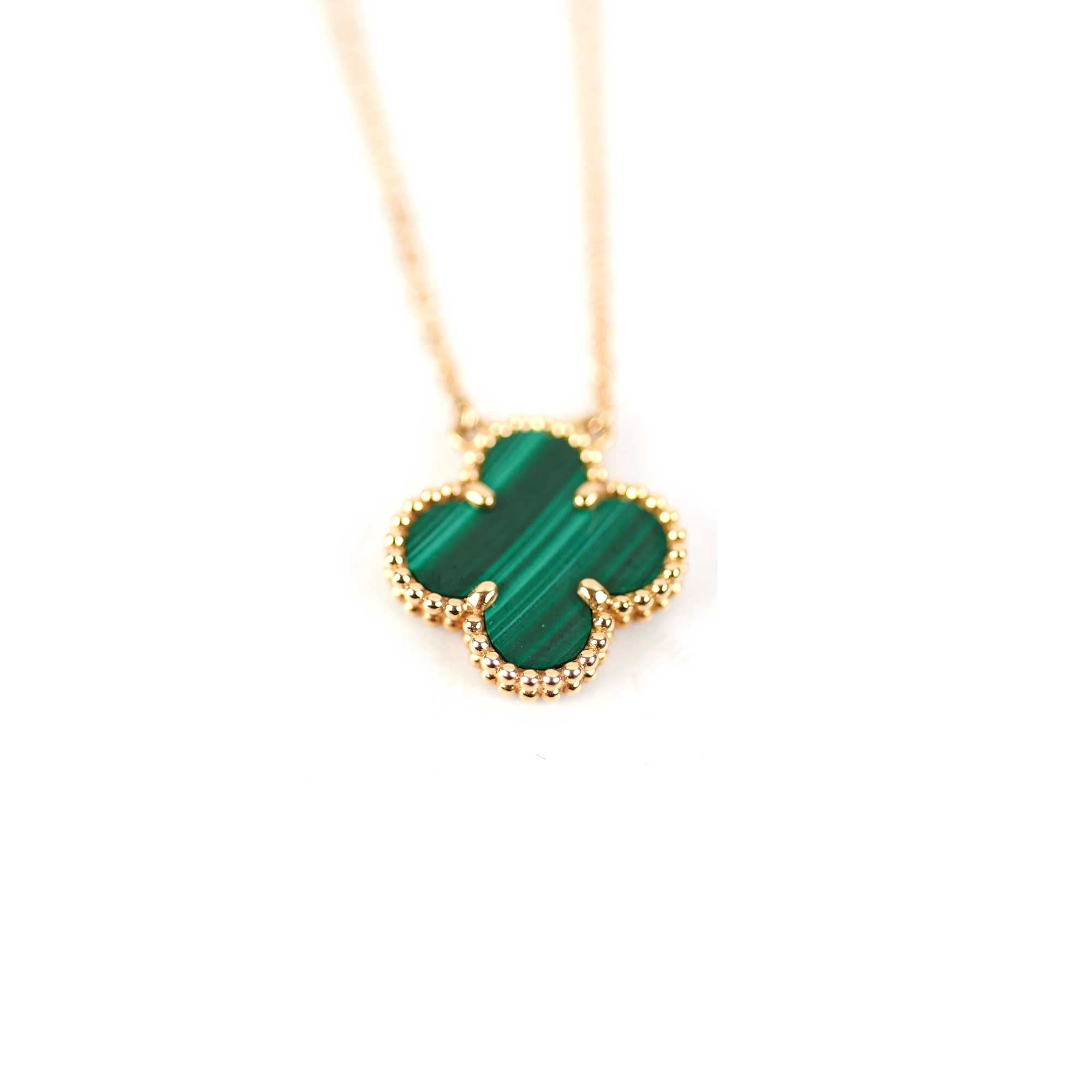 Van Cleef & Arpels Vintage Malachite Alhambra Necklace