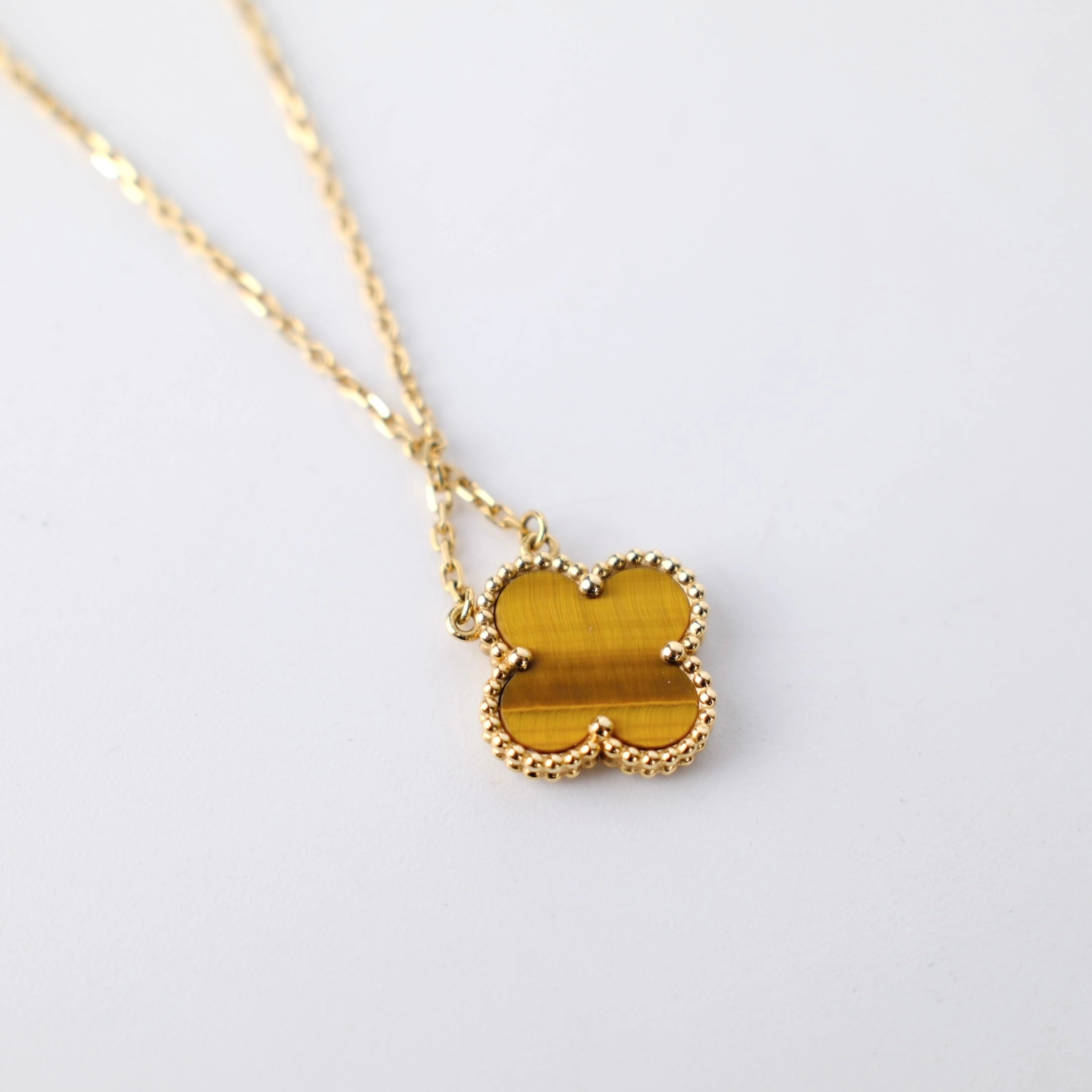 Van Cleef & Arpels Vintage Tiger Eye Pendant Necklace