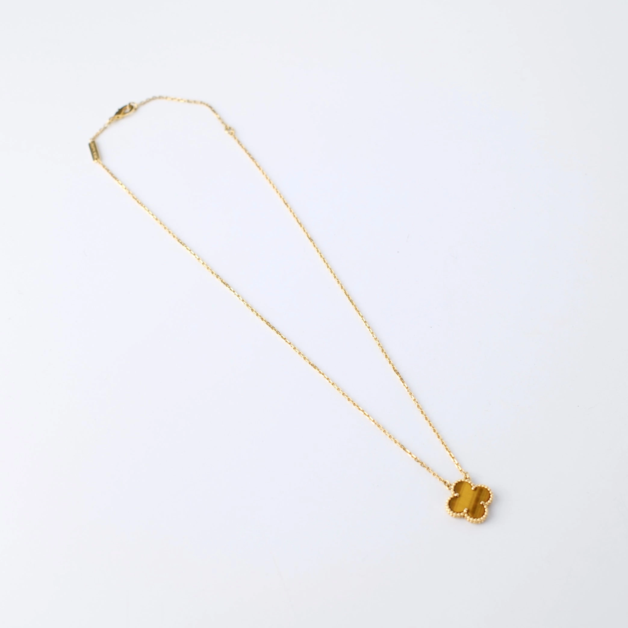 Van Cleef & Arpels Vintage Tiger Eye Pendant Necklace