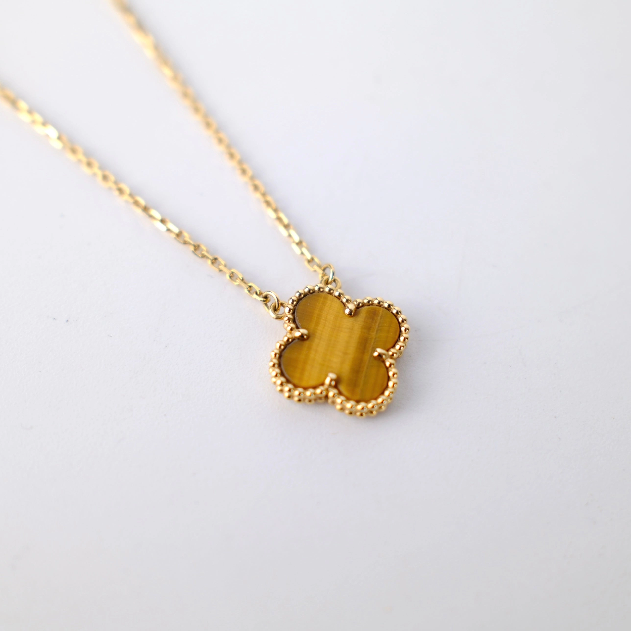Van Cleef & Arpels Vintage Tiger Eye Pendant Necklace